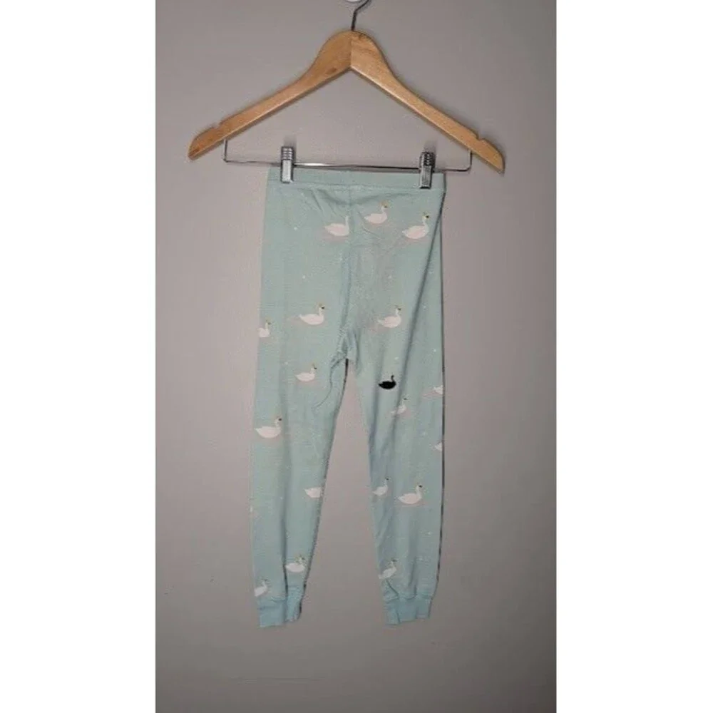 Hanna Andersson Blue Swan Pajama Long John Set Size 120/6-7 *READ